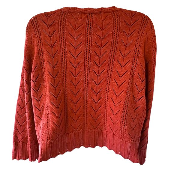 Requirements Vintage Orange Cardigan Sweater Tank Knit Set Size XL - Picture 6 of 10